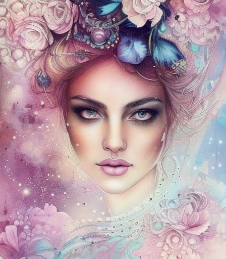 Nebula Woman: Detailed Fantasy Art
