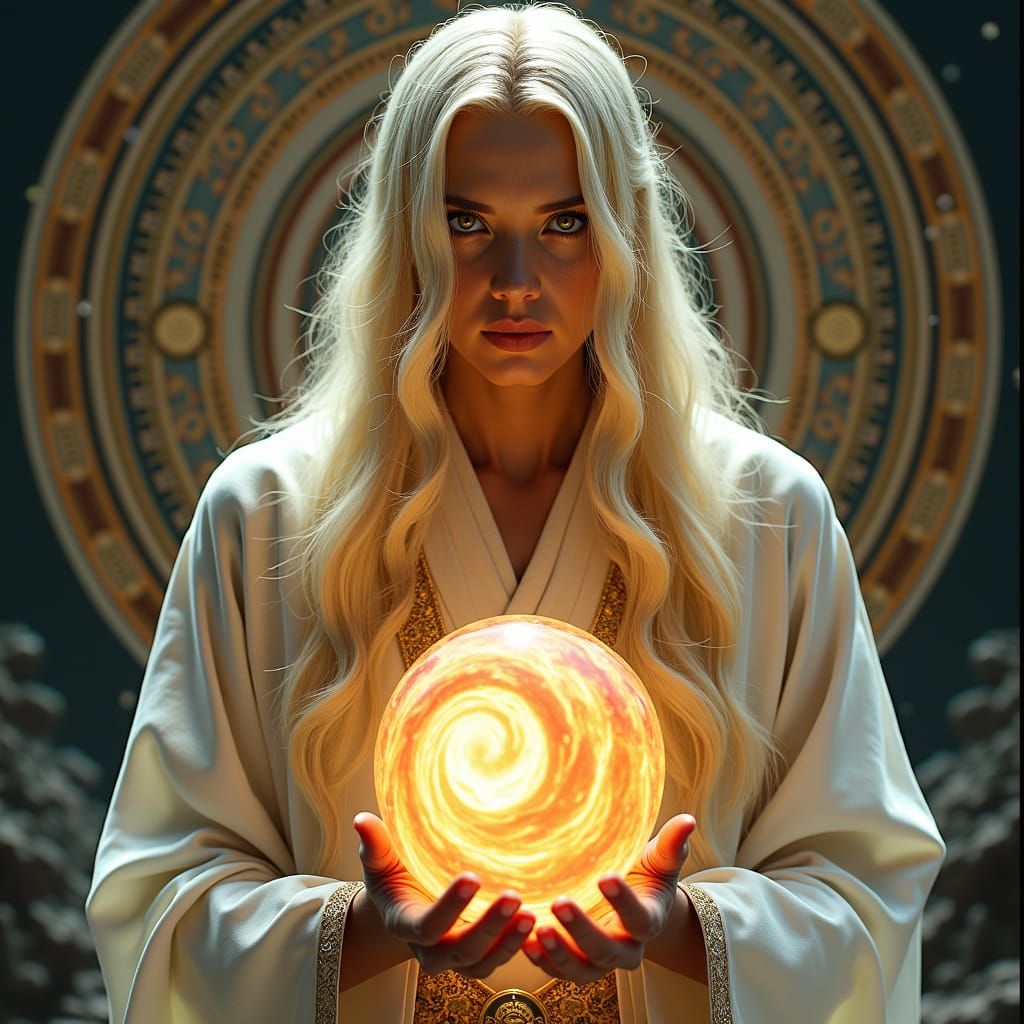 Holding the world in her hands