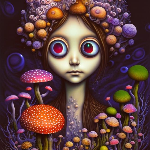 Fungi Girl 4466 - AI Generated Artwork - NightCafe Creator