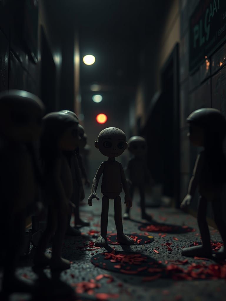 peinture animée de personnages en pâte à modeler avec un mon...