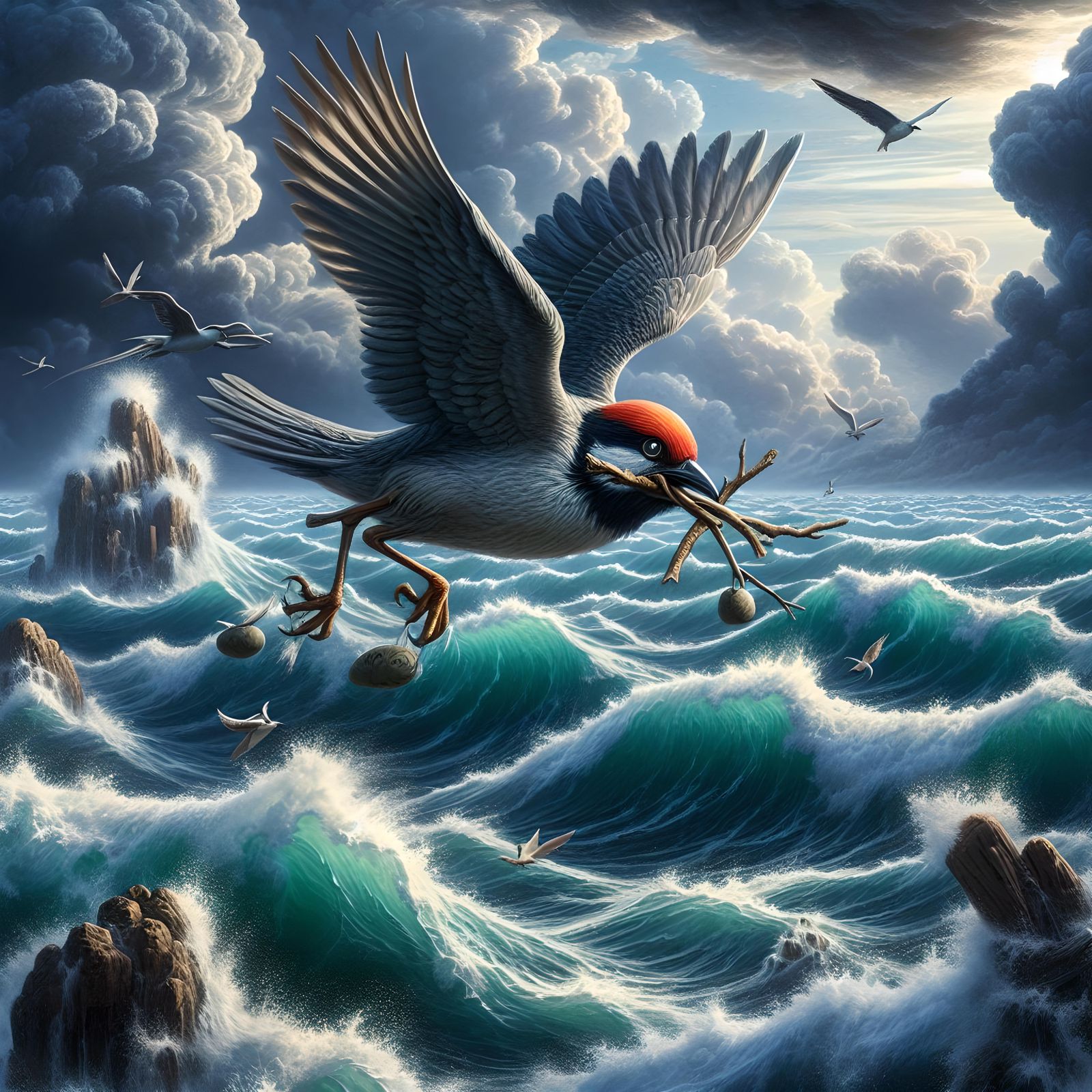 "Jingwei Filling the Sea"