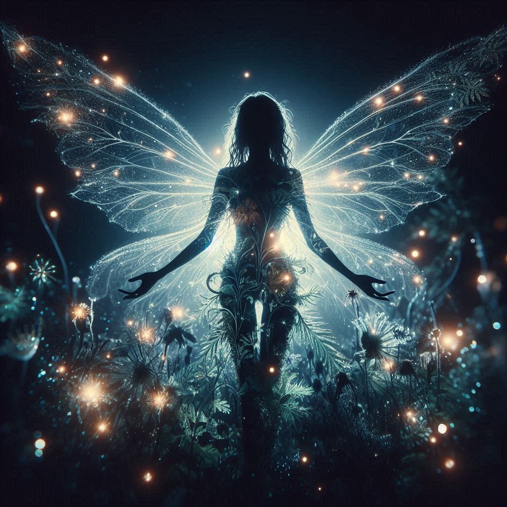 double exposure beautiful fantasy portrait landscape..