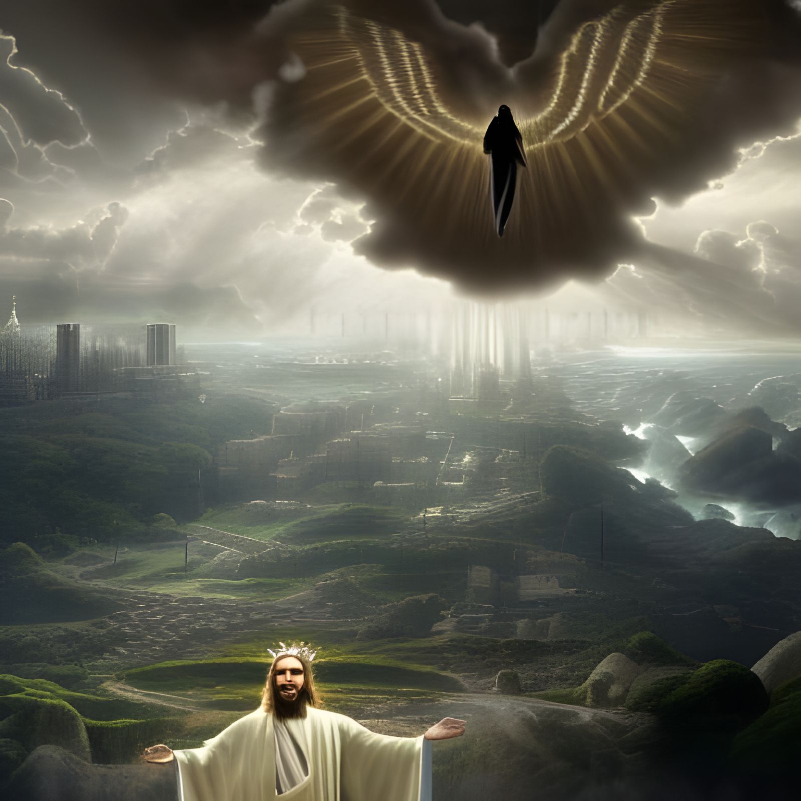 Jesus overwhelmed by Fuligo Septica II