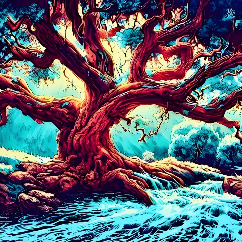 Gnarly tree - AI Generated Artwork - NightCafe Creator