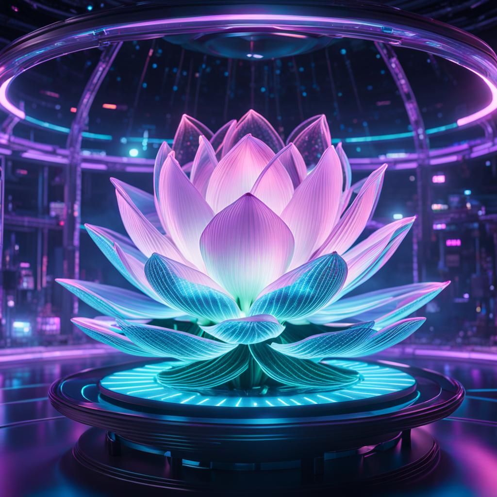 Holographic Lotus Flower  by @Missy
