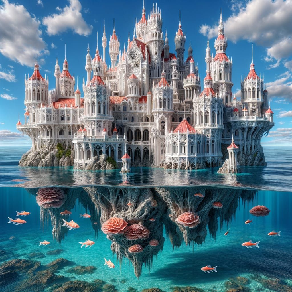 Castle in the ocean  by @morr5750