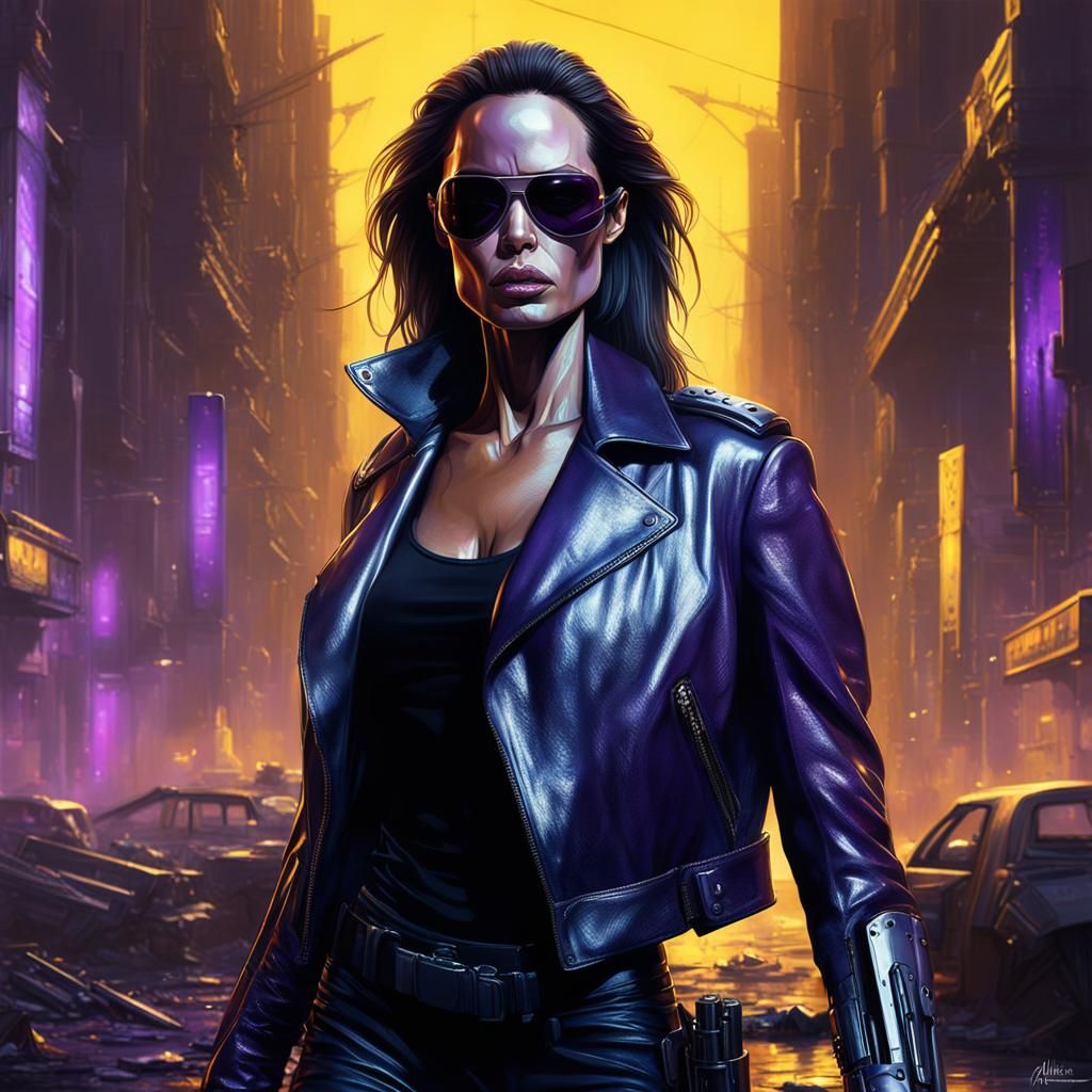 Angelina Jolie: The Terminator (series) - AI Generated Artwork ...