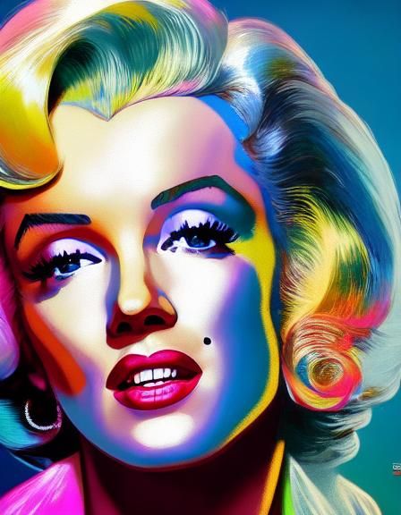 Marilyn Monroe, head and shoulders portrait, 8k resolution concept art ...