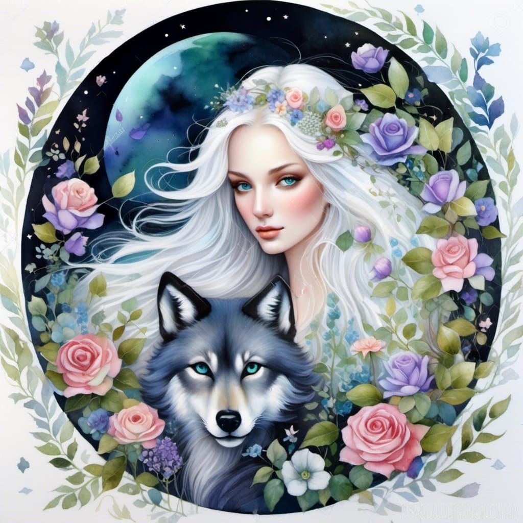 <lora:ANTONIA:1.0> Beautiful woman with long soft white hair...