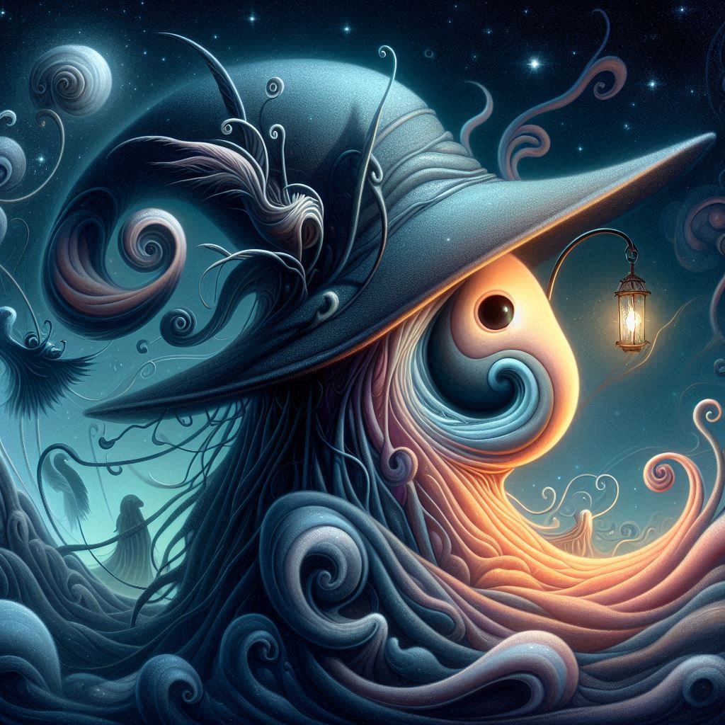 A hat to become, a lantern to glow