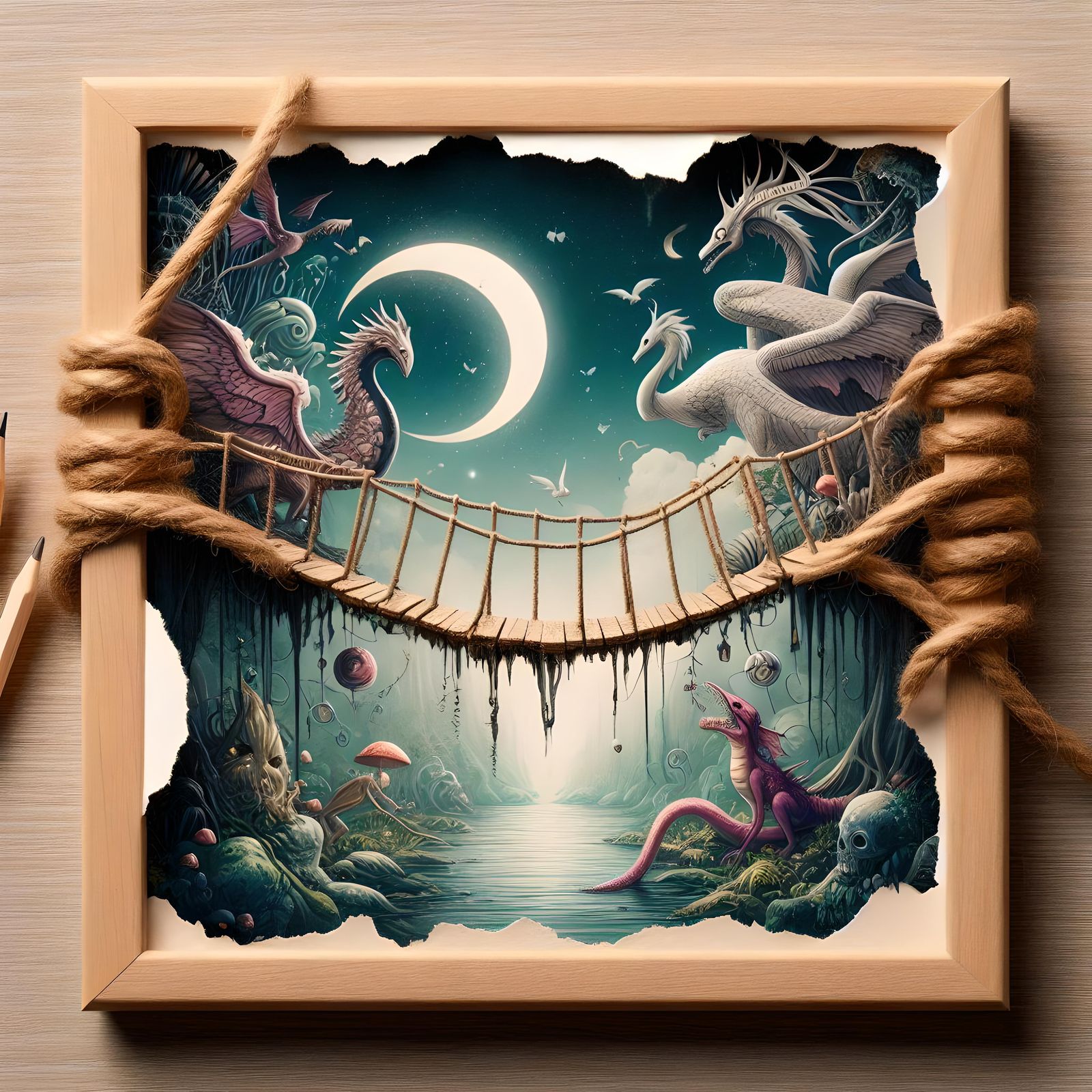 " ?  Rope bridge Outside frame Dilemma !,,