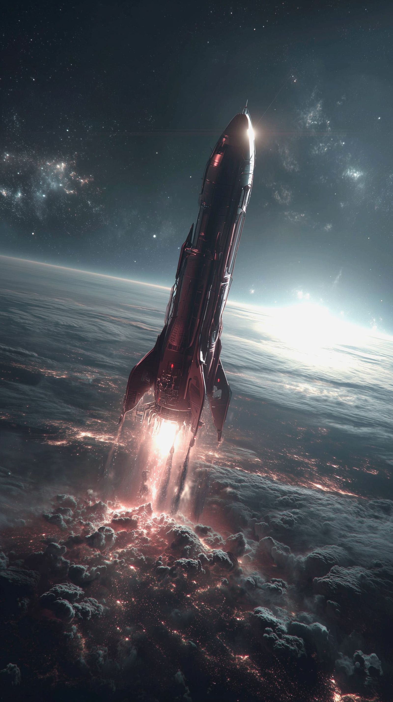 Rocket reaching space