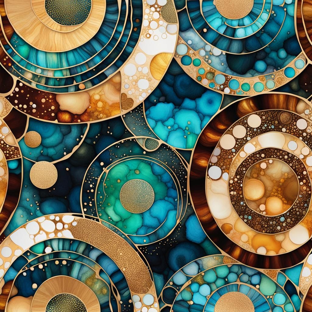 Marbling hypnotic circles