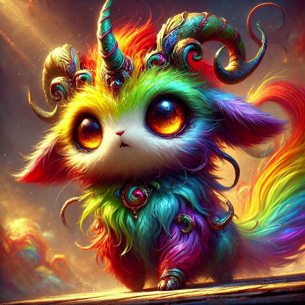 adorable fairy-tale fantasy creature portrait..