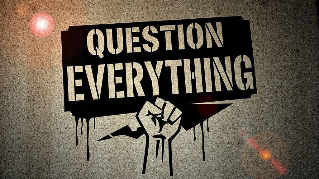 A stencil art design featuring a thought-provoking message or iconic image, lens flare pixel art, DSLR volumetric lighting 