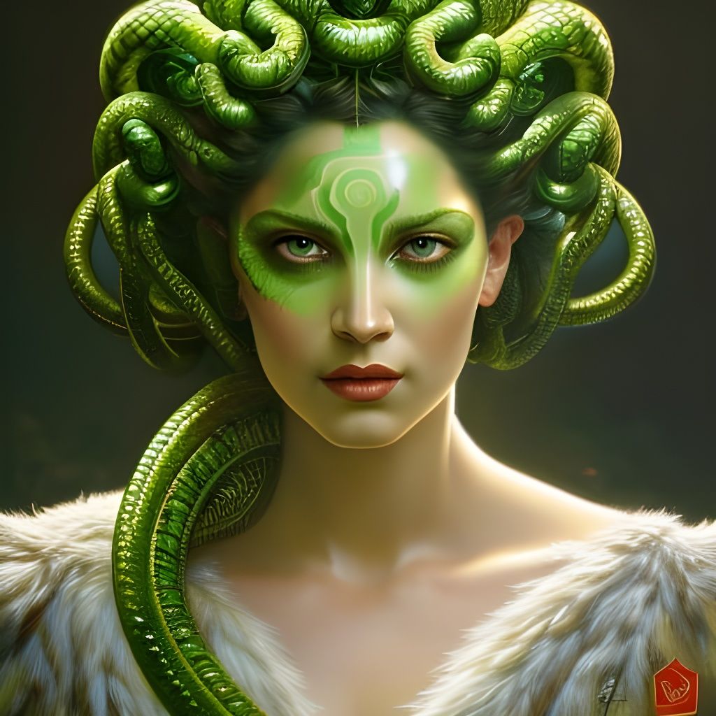 Medusa Gorgon's Gaze - AI Generated Artwork - NightCafe Creator