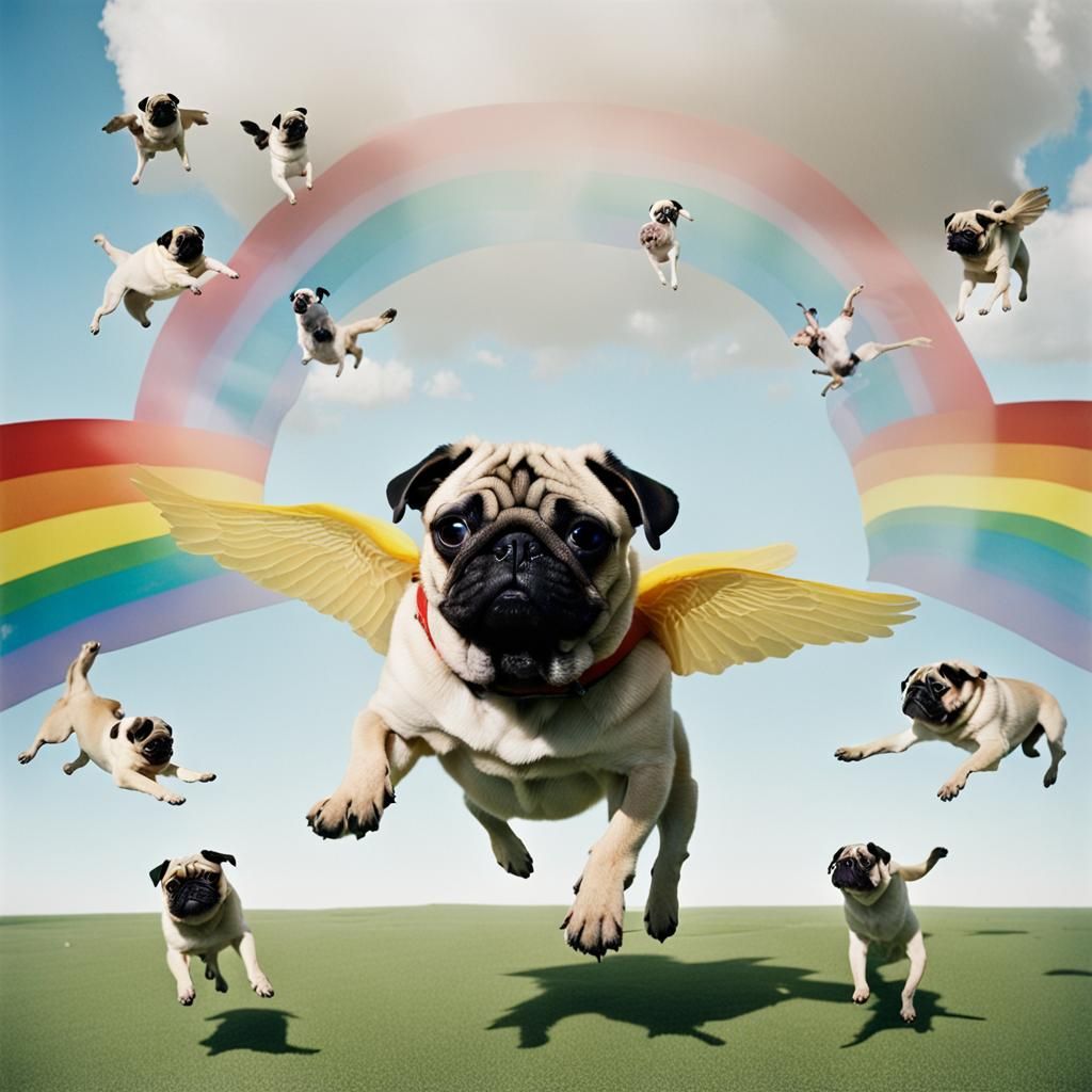 Rainbow pug