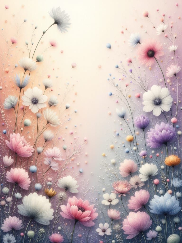 Dreamy Floral Symphony in Pastel Hues