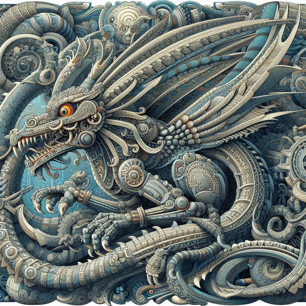 Quetzalcoatl meets Giger and friends