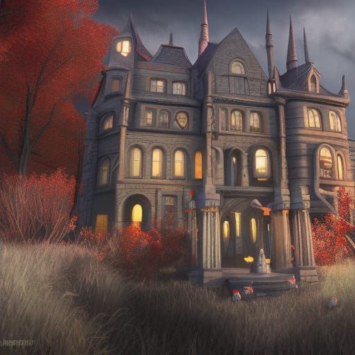 Wednesday Addams: Detailed Matte Painting in Unreal Engine 5