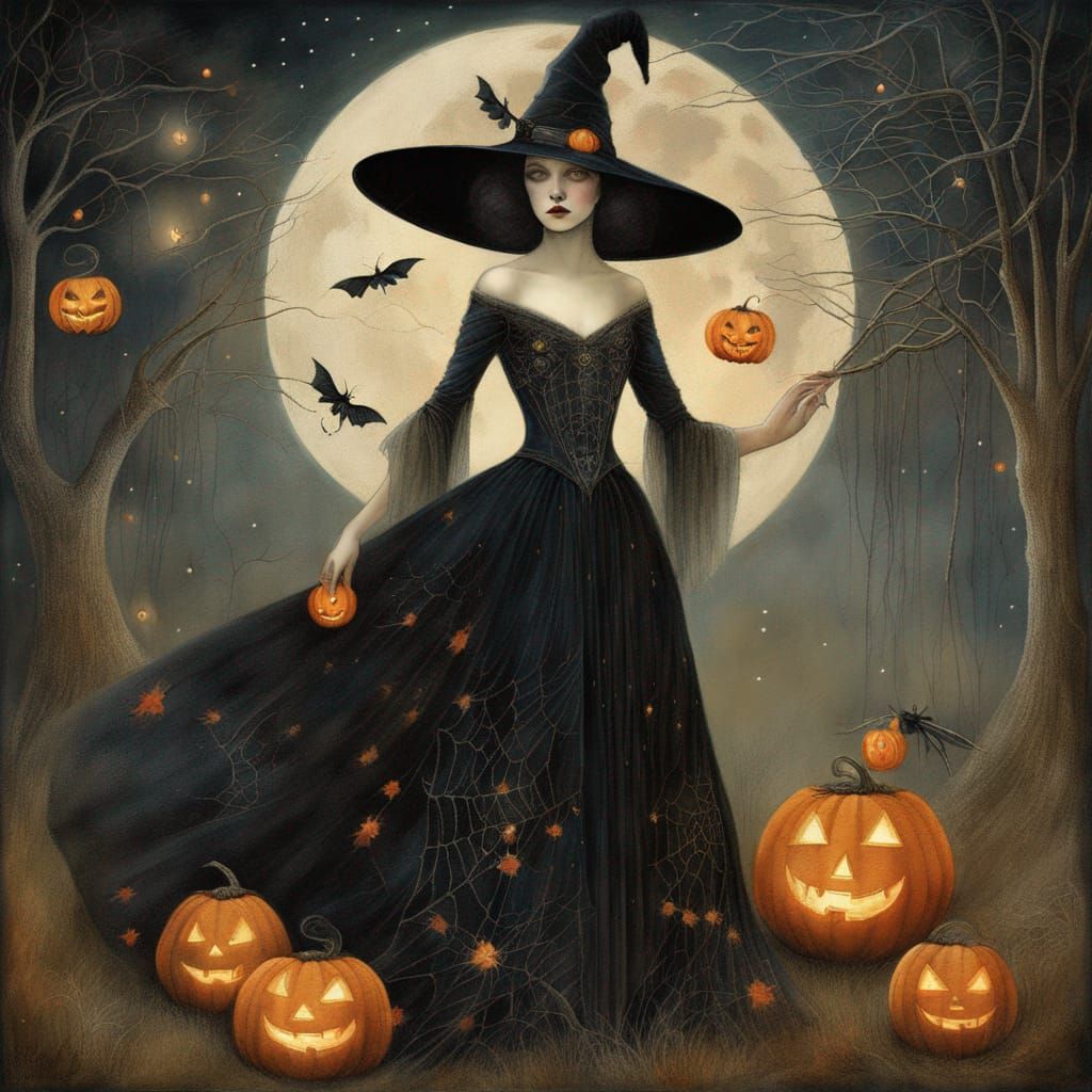 999 Witches for Halloween (113) - AI Generated Artwork - NightCafe Creator