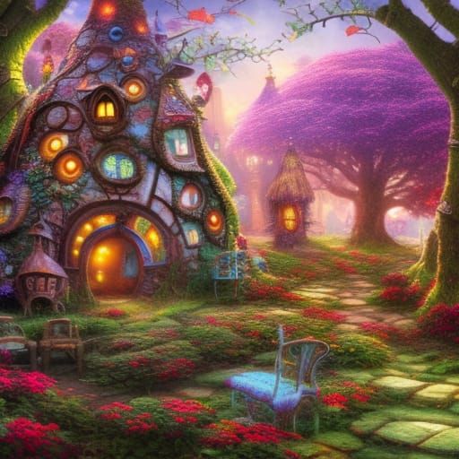 Magical Fairy House - AI Generated Artwork - NightCafe Creator