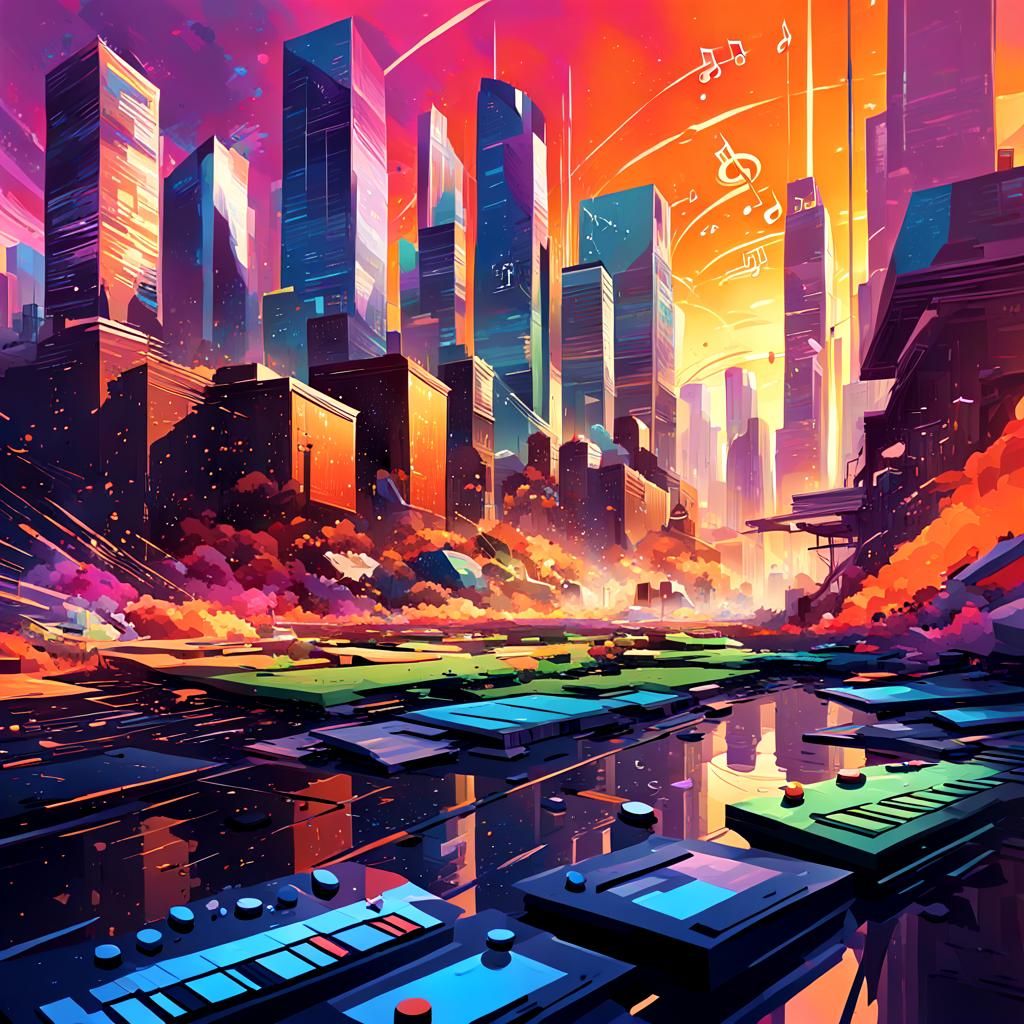 City splash AI Generated Artwork NightCafe Creator