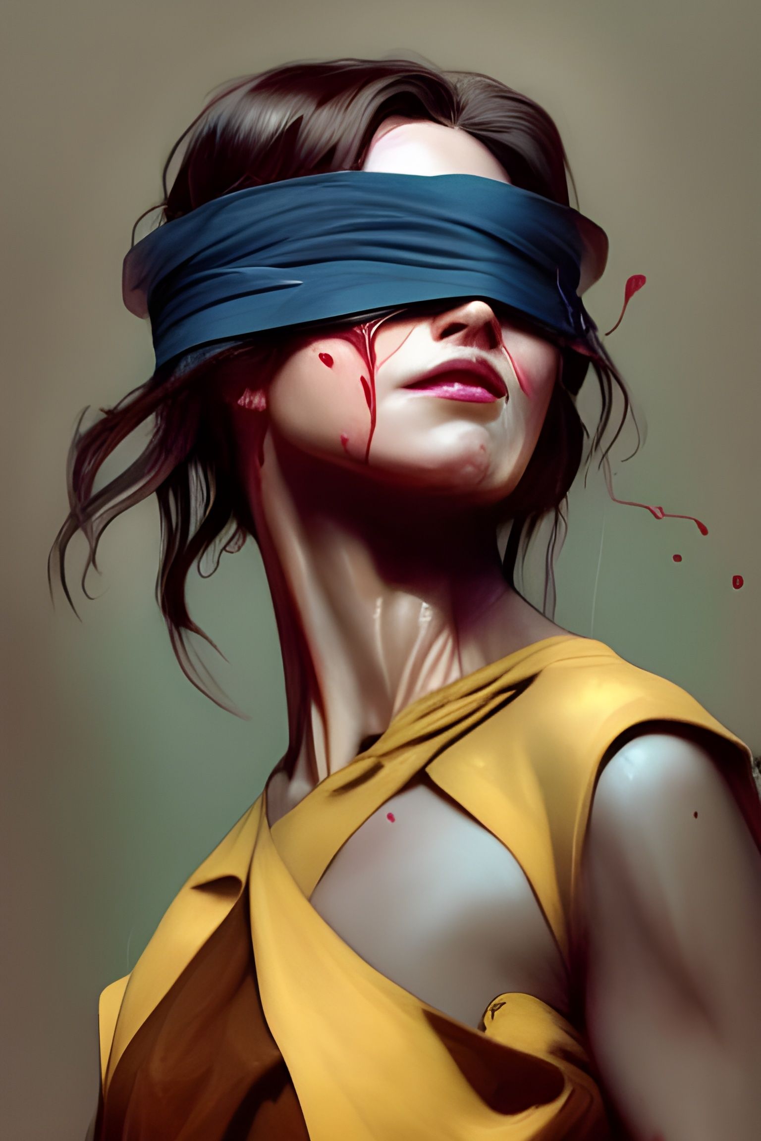 Justice isn't blind and it cries her heart out. undefined