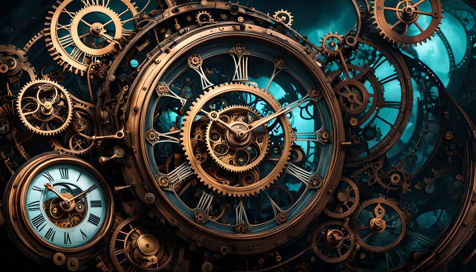 An Abstract Clockpunk and Steampunk Timepiece (Continued) - AI ...