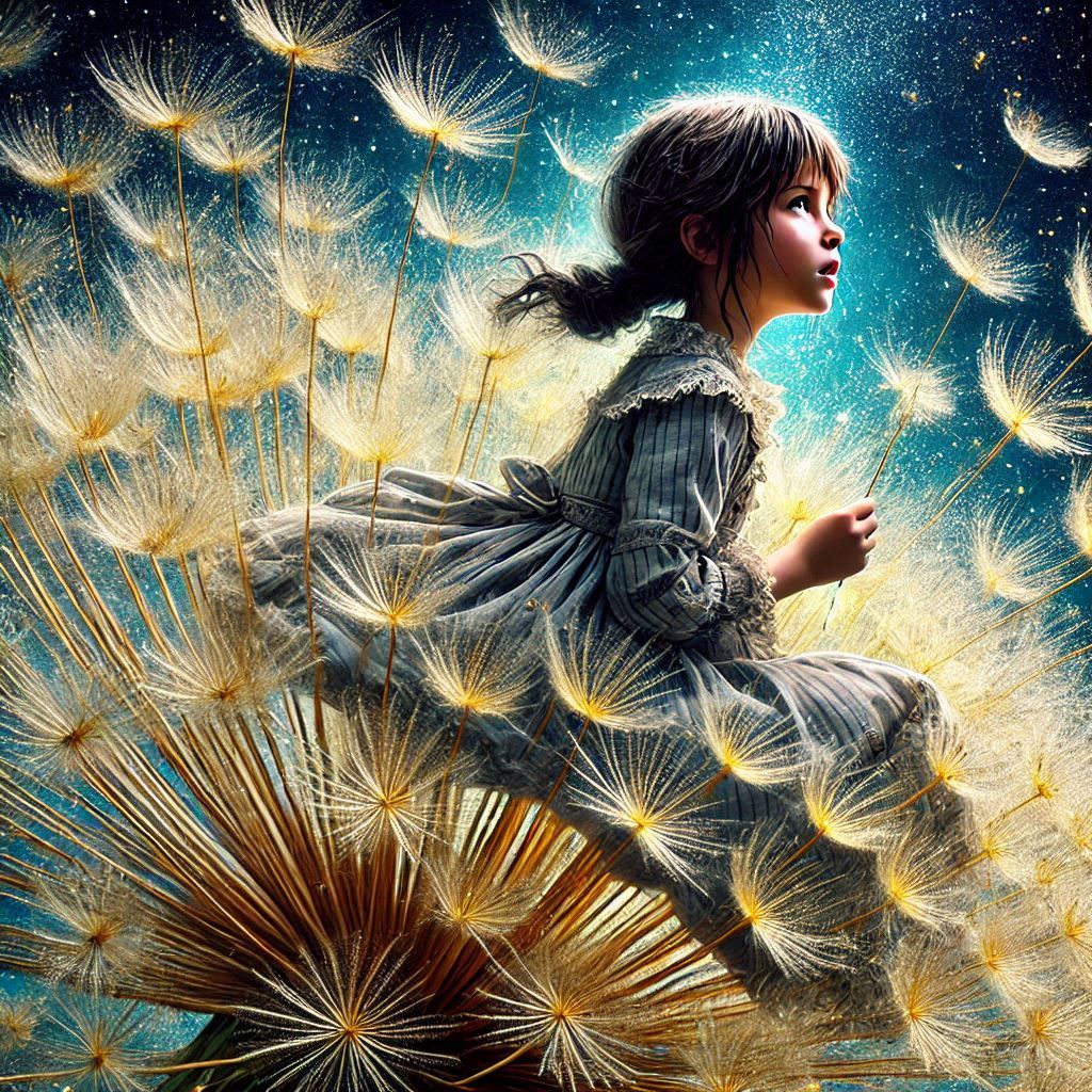 The magnificent dreams of little girls living near a field o...