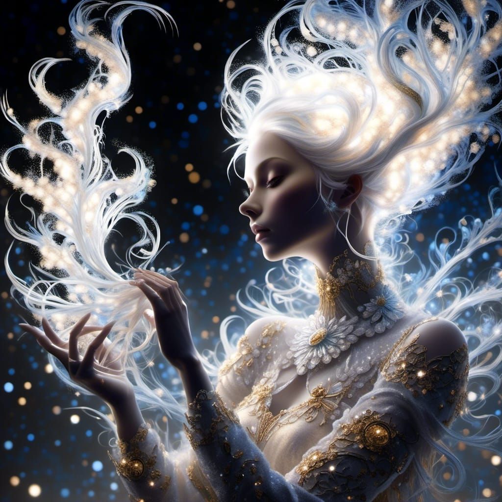 <lora:Unexpected Result:1.0> Prime creature, the first entity: colorful sparkling Glittering creature ! by Greg Rutkowski GlitterGlow Artist...