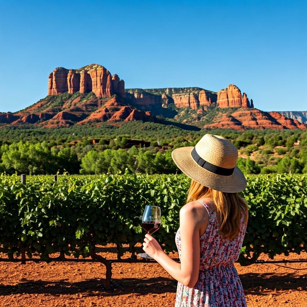 Arizona Wine Festival Sedona Vineyard Scene in Impression... Arizona Wine Festival 2025