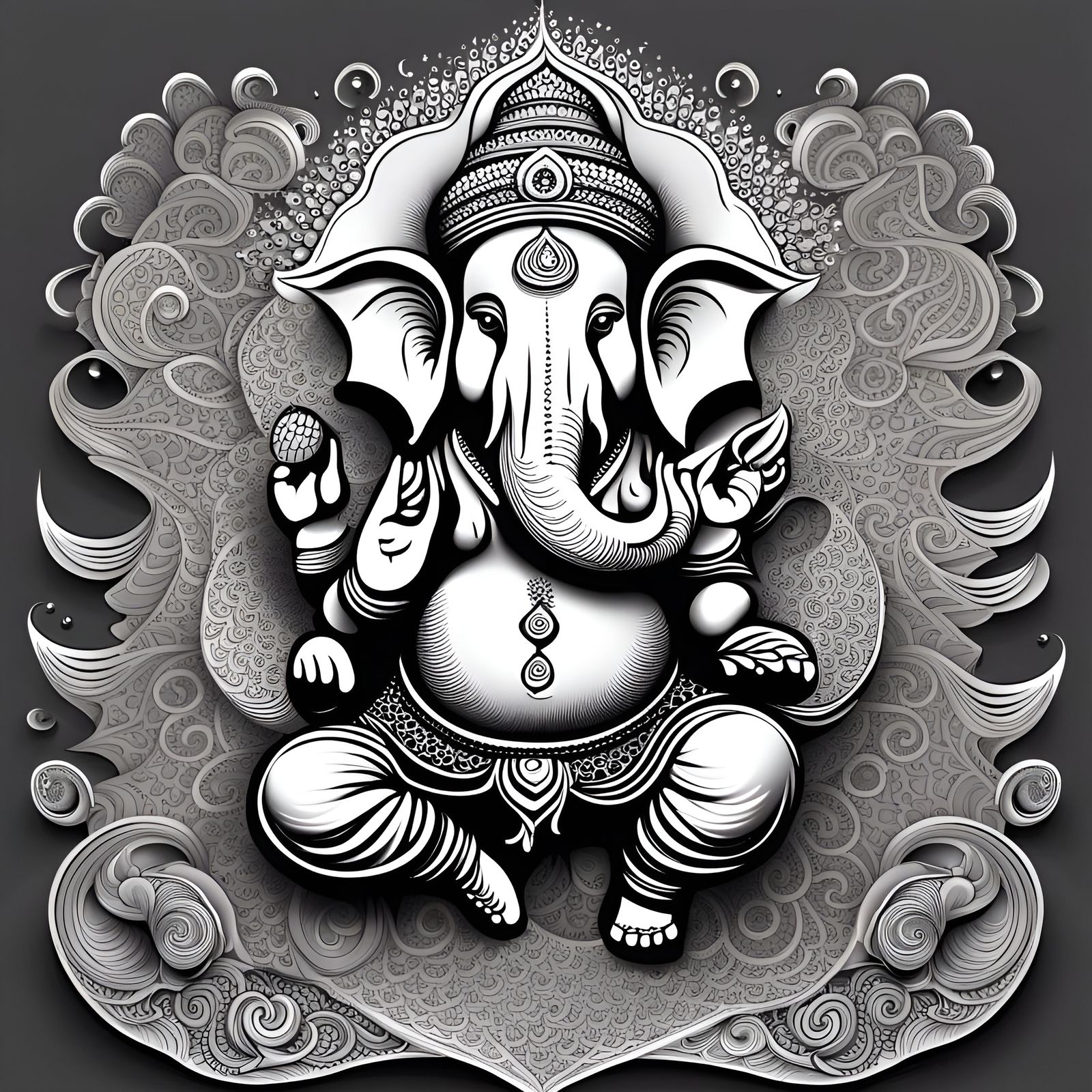 Lord Ganesh - AI Generated Artwork - NightCafe Creator