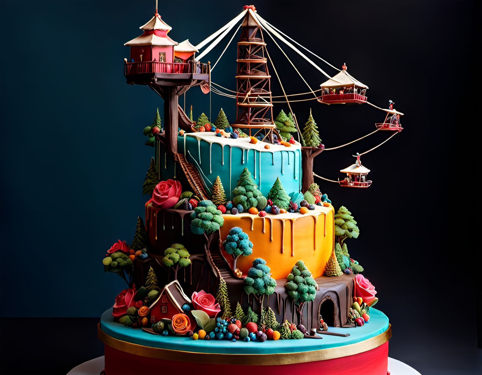 Zipline Adventures Sculptured Cake  by @Debb
