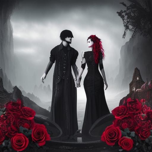 Gothic couple - AI Generated Artwork - NightCafe Creator