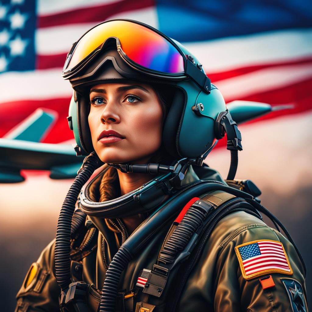 Jet fighter pilot   by @Georgine