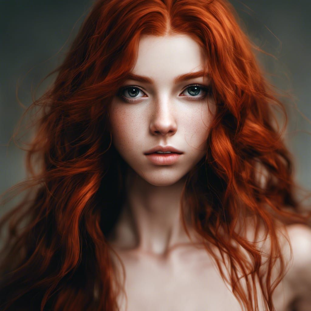 Beautiful Red-Hair Girl, beautiful, realistic, masterpiece, ultra ...