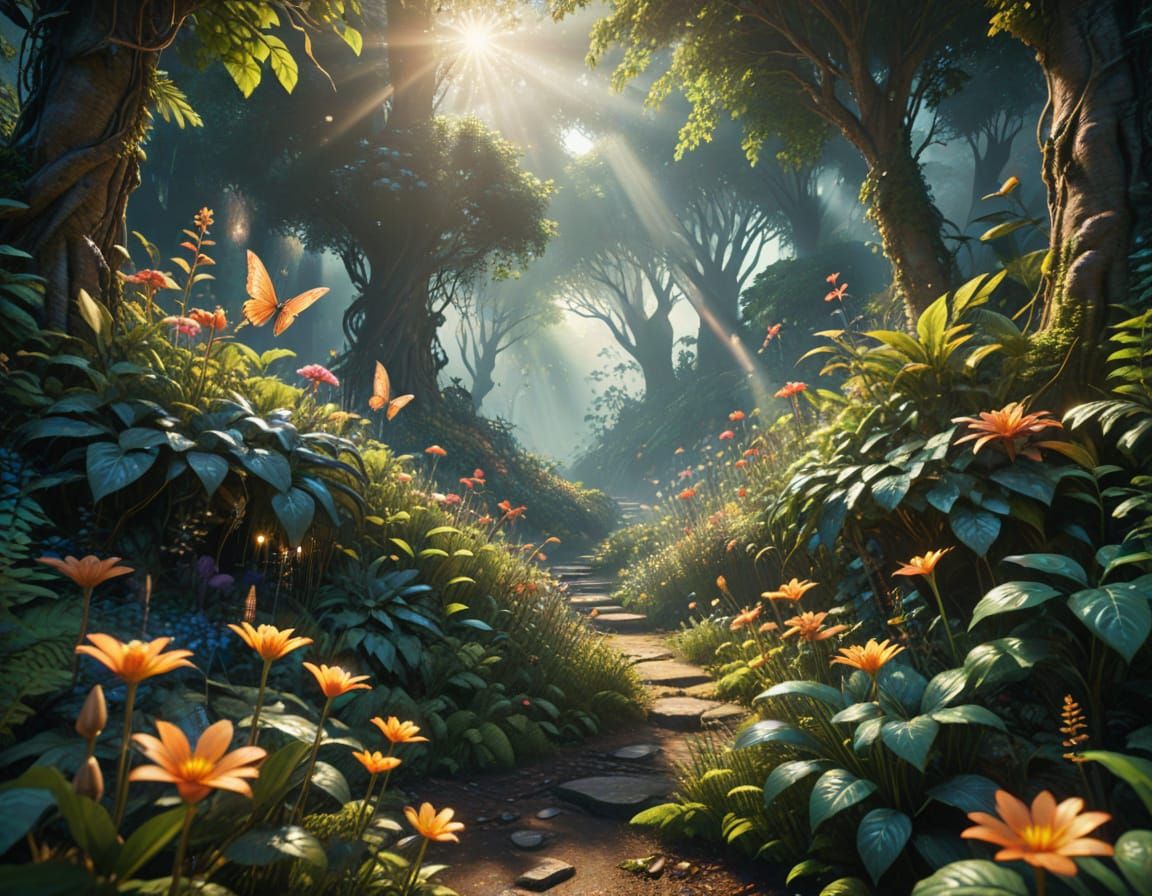 Fantasy Fairies in a Whimsical Forest