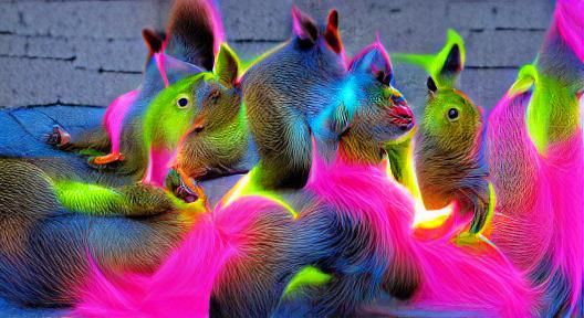 Squirrels at a rave!