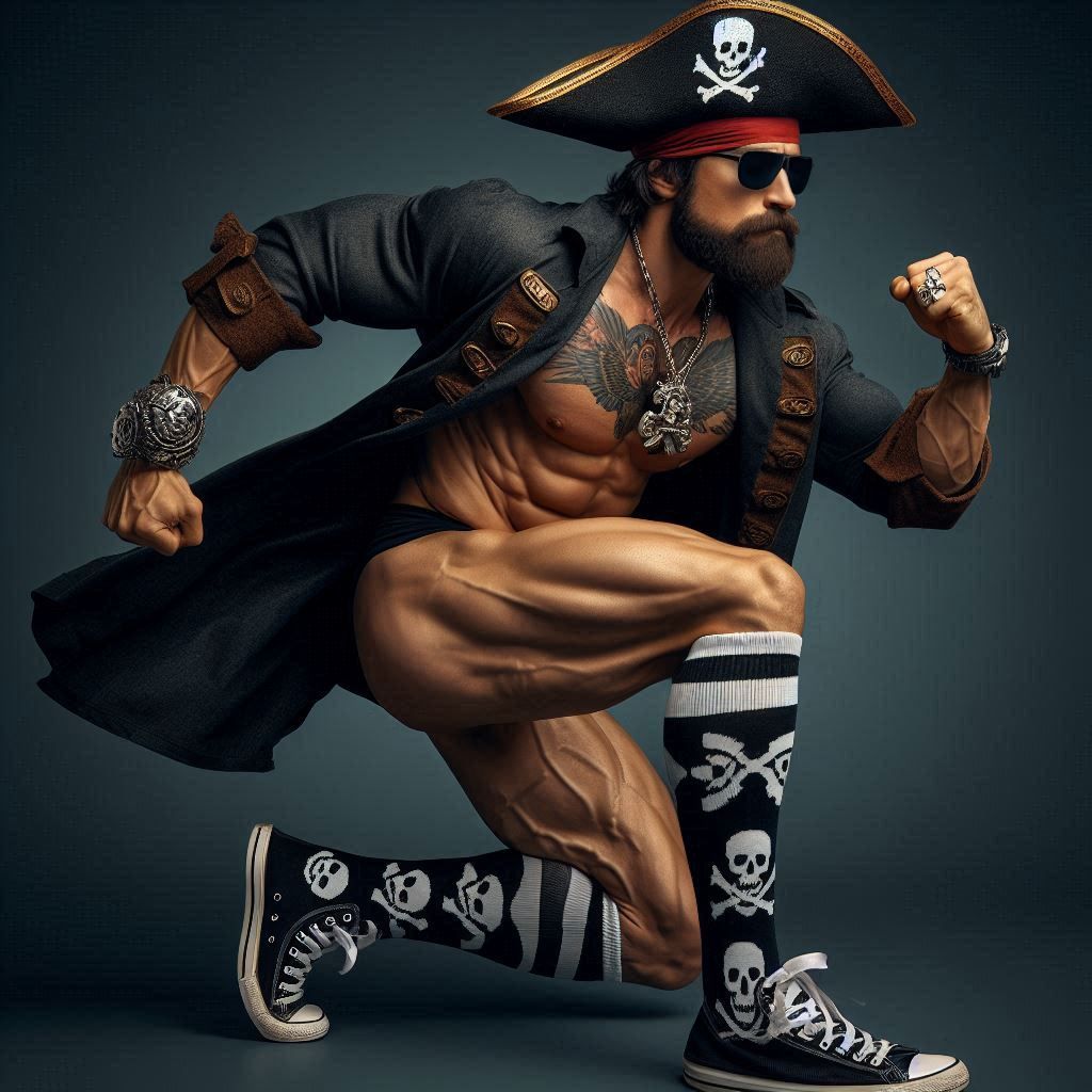 True pirates wear real pirate socks!