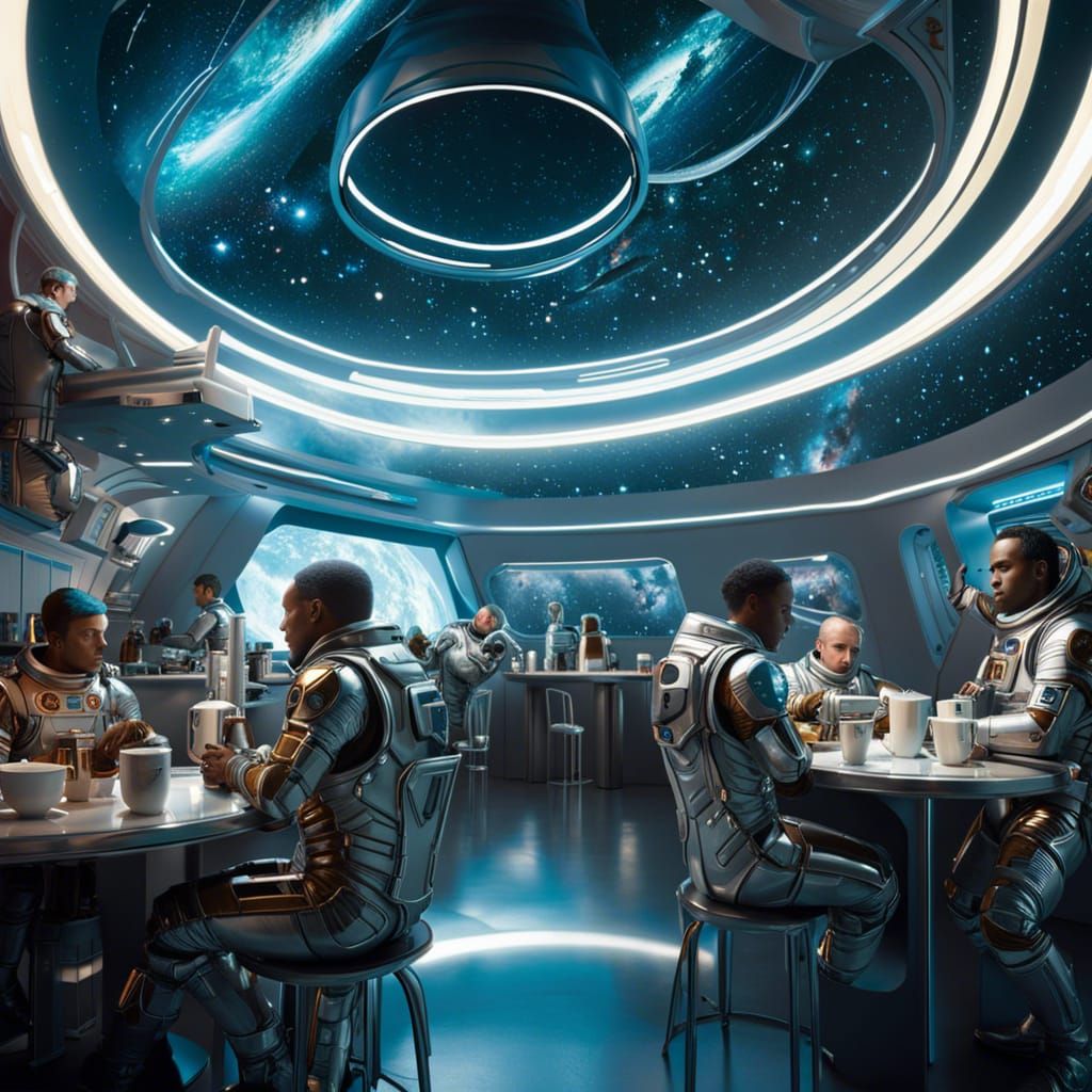 Drinking coffee in space