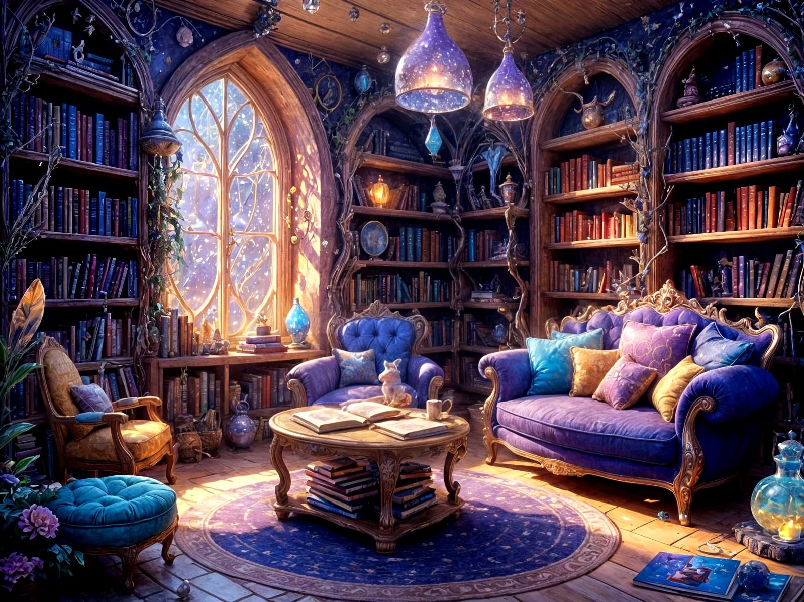comfy reading room