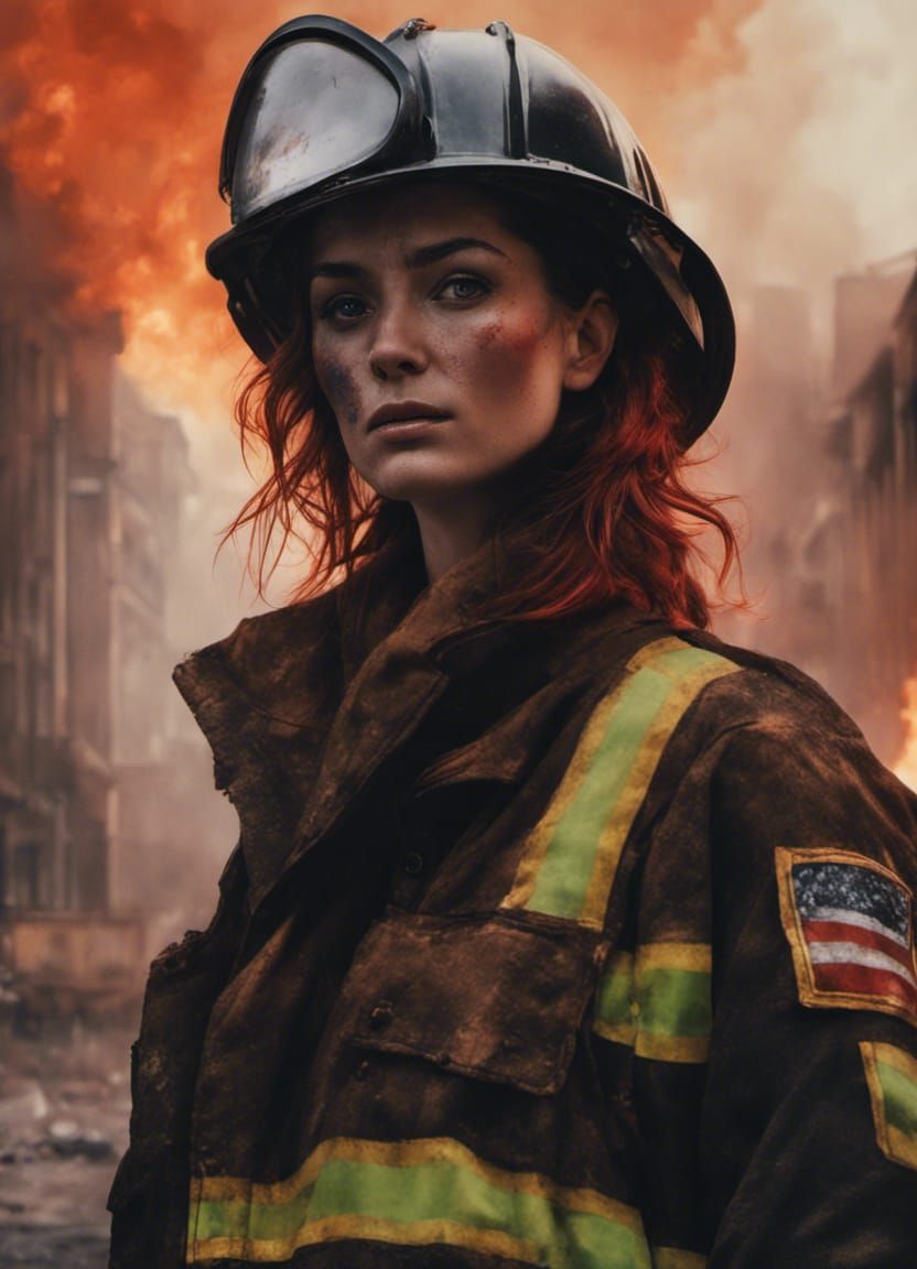The desolate power of firefighting women  by @undefined