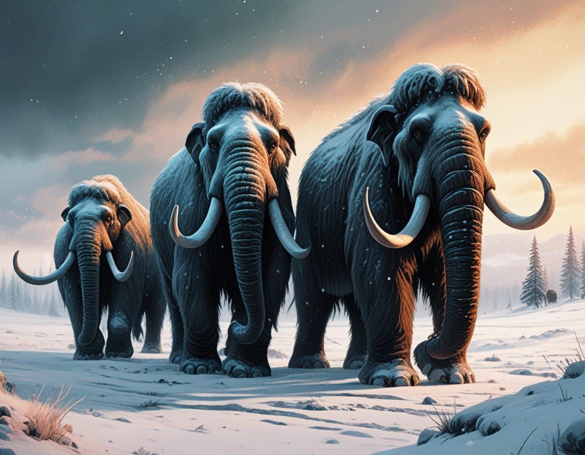 The mammoth family migrates  by @dhee noerd