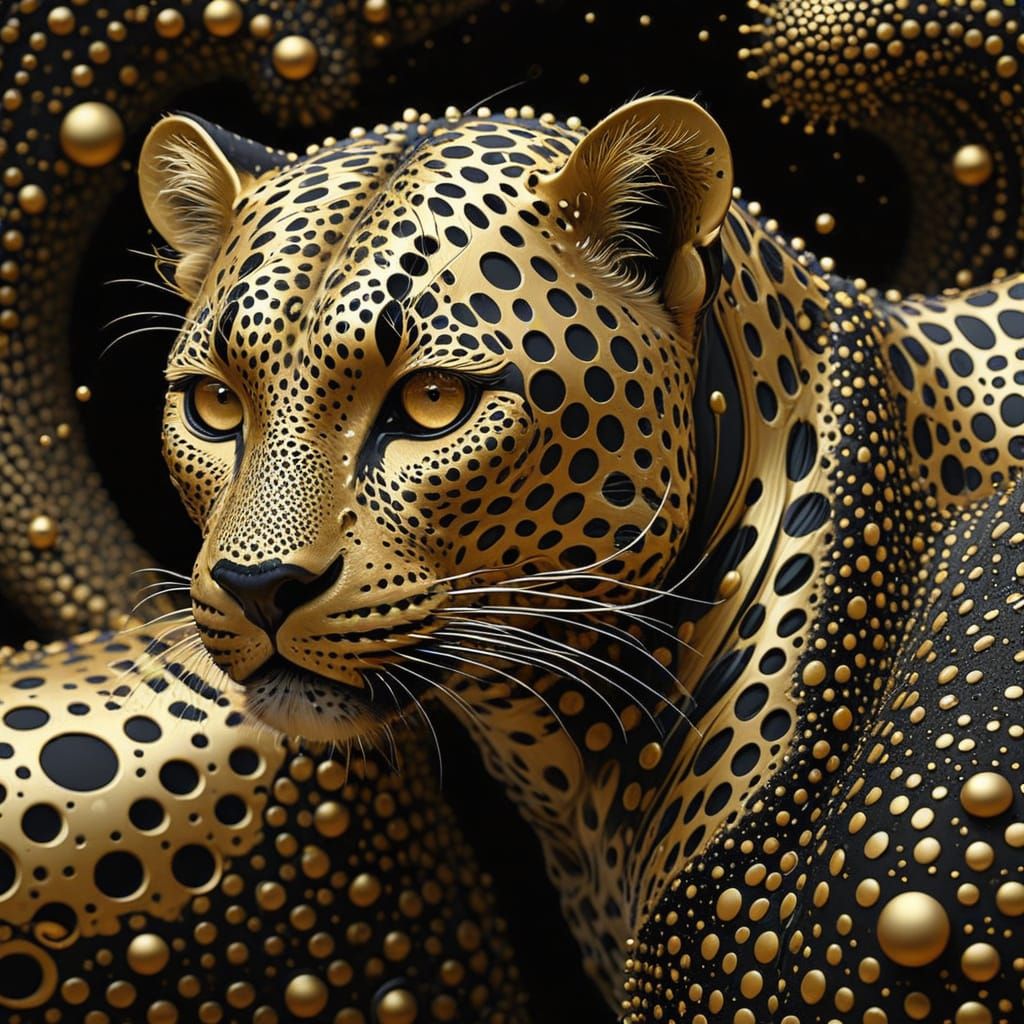 Abstract Polka Dot Leopard  by @Budgie