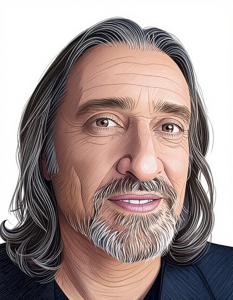 a realistic digital avatar of  the man in the picture uploaded. The man is using a discreet beautiful white indian  gown. Keep the grey colo...