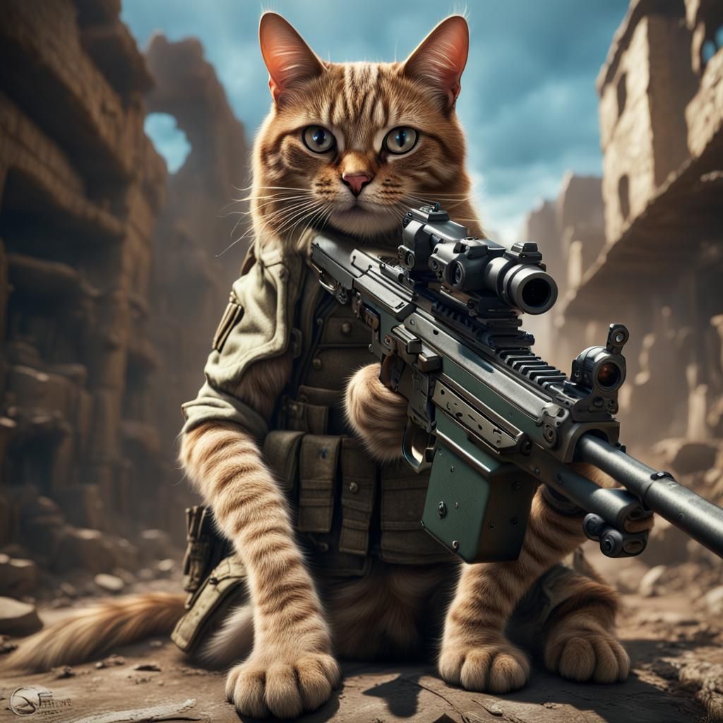 army cat - AI Generated Artwork - NightCafe Creator