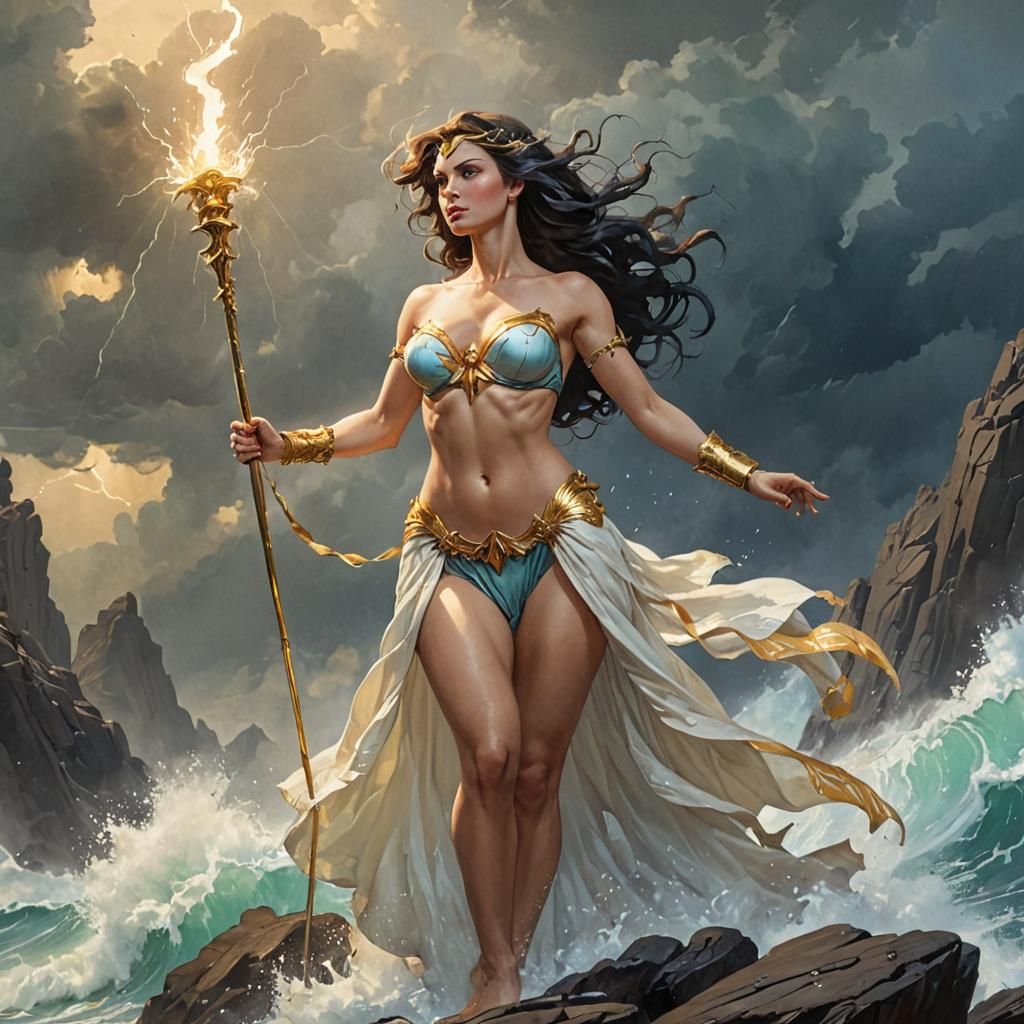 Oceania ~ Goddess of the Ocean Storms and Mistress of Water and Sky    by @MissT