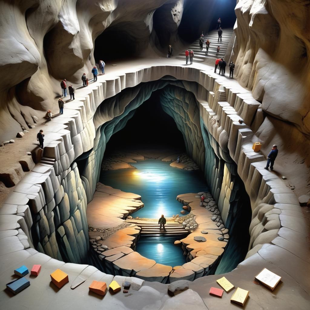 Cave Floor Chalk Art