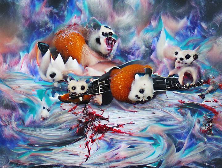 Melting faces and chainsaw-pandas surrealist semi-minamalism
